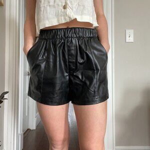 Abercrombie & Fitch Vegan Leather Pull-On Shorts
